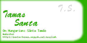 tamas santa business card